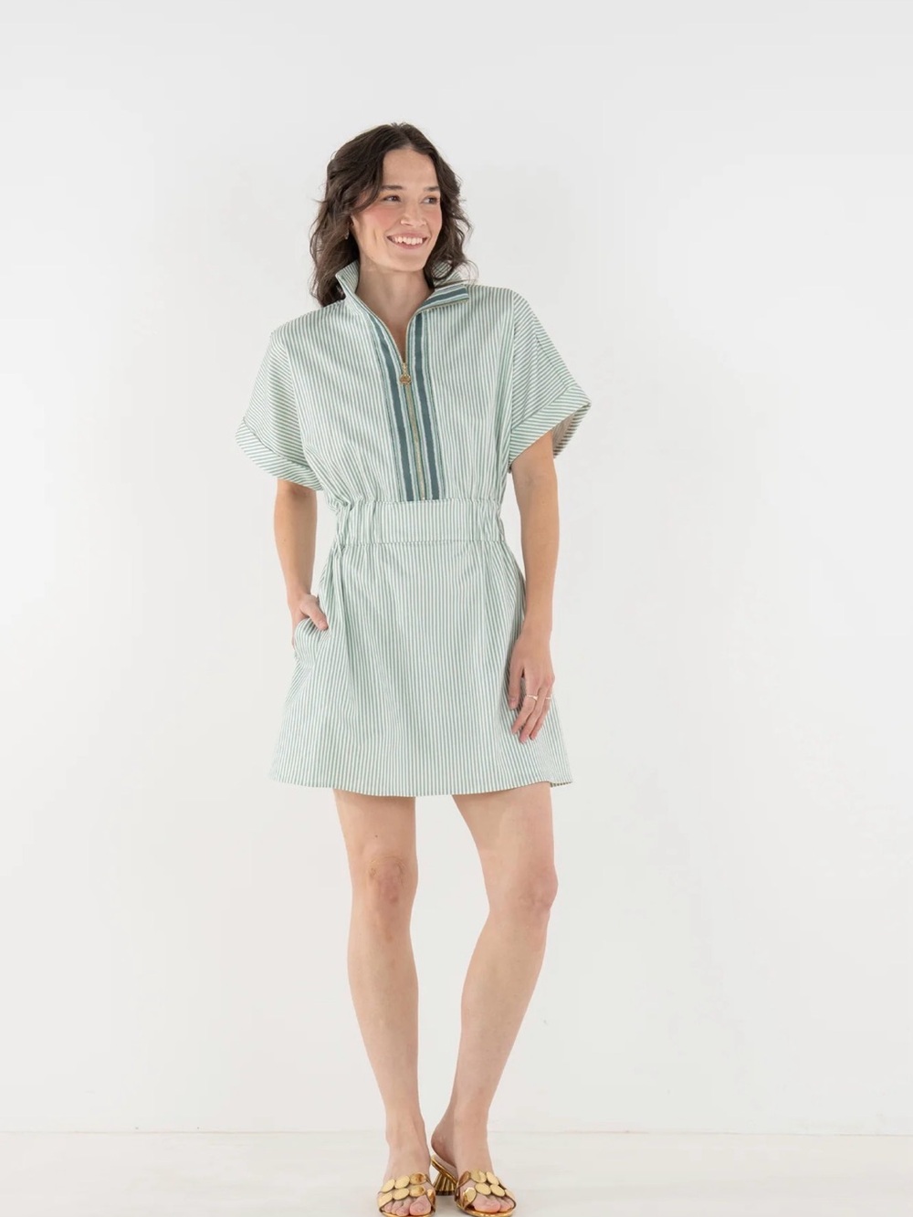 EUC Emily McCarthy Feldspar Stripe Mini Dress - XS